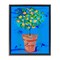 Stupell Industries Potted Lemons Vivid Blue Floating Frame, design by Susan Lugar